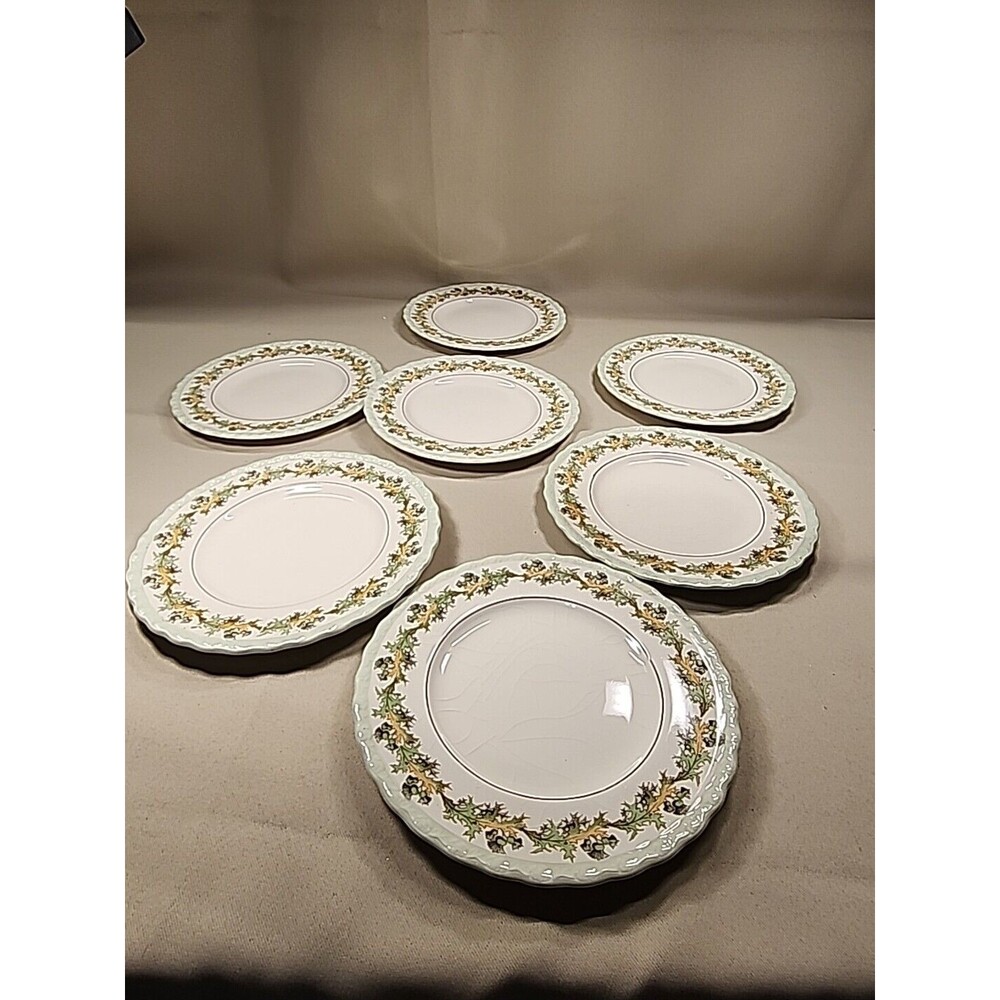 Vintage Myott Staffordshire England China 7  Bread Plates 6.5" I